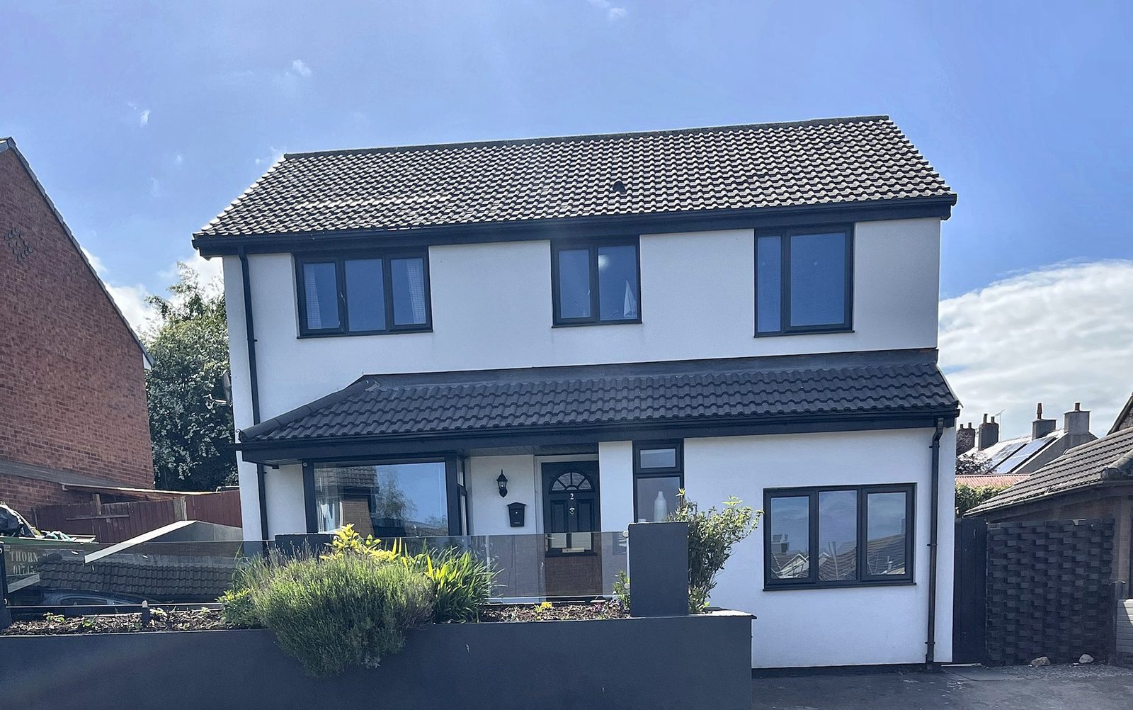 The Eco White House from the front